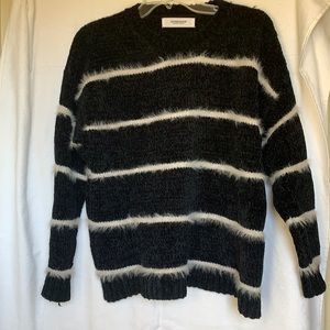 Workshop sweater, small. black with white stripe.